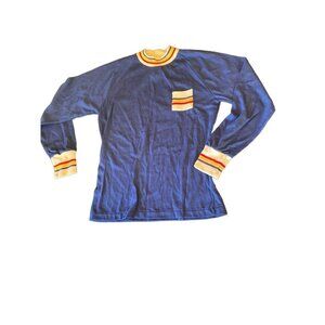 Vintage 1980's Rob Roy Boys Blue Elastic Striped Collar Cuff Size 14